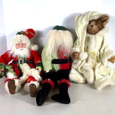 NIAB216 Christmas Character's	The Bearington collection grandfather frost with a faux mink robe. Woof & Poof Santa, Winward Santa with...