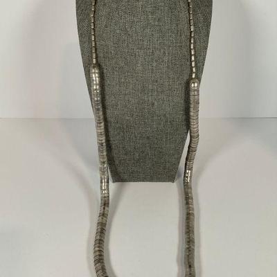 Silver tone Stacked Bead Necklace