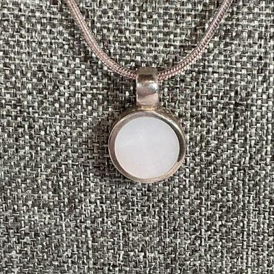Mother of Pearl/Sterling Pendant Chain
