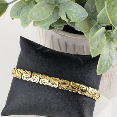 Royal Chain Inc. 10K Yellow Gold Byzantine Chain Bracelet
