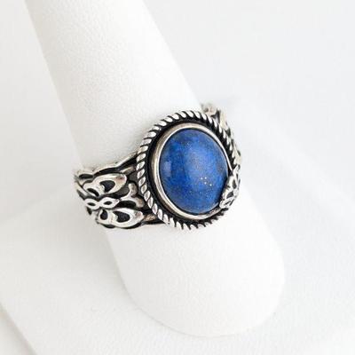American West by Relios Inc. Carolyn Pollack Sterling Silver & Lapis Butterfly Ring