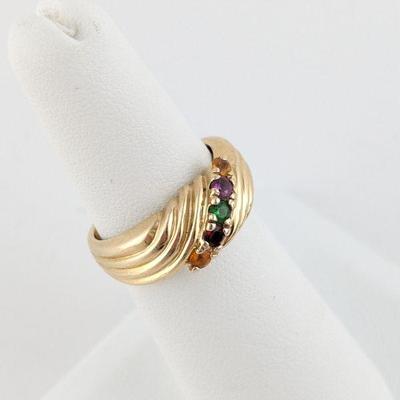 Michael Valitutti 14K Yellow Gold & Multicolored Gemstones Ring