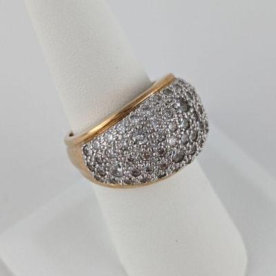 10K Yellow Gold & CZ Dome Ring