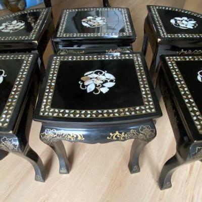 Six stools with table