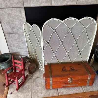Vintage  iron fireplace cover 