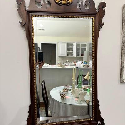 Antique Henkel Harris mahogany mirror