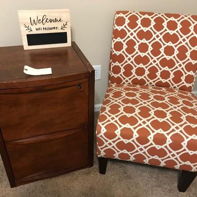 file cabinet $ 26
chair $65
2 available