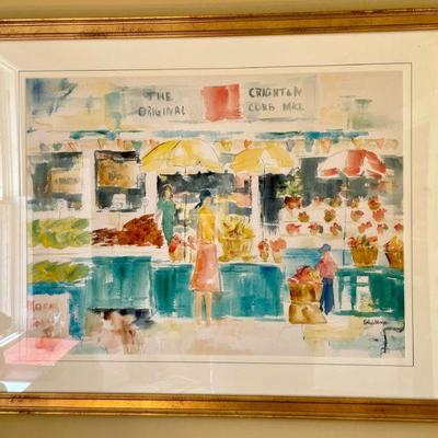 Original, signed Kathy Whitinger watercolor