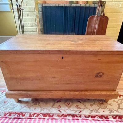 One of five antique/vintage blanket chests
