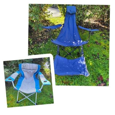 Vintage Fold-Up Camping Canvas Camping Chairs