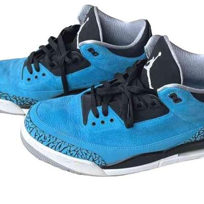 Air Jordan Men's Aqua Leather Athletic Shoes * Size 13 US
