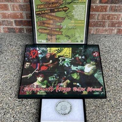 Signed ENDFEST 11 Gorge Amphitheater Framed Concert Poster * Limp Bizkit Wes Borland Autographed CD * Signed Kottonmouth Kings Rollin...