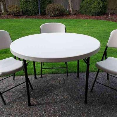 Lifetime Folding Table & Chairs (3)
