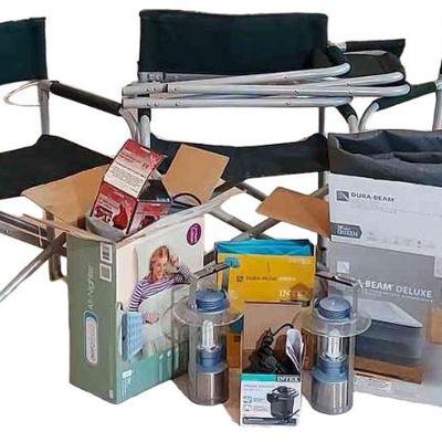 Camping Gear *Folding Chairs/Air Mattresses/Air Pumps/Lanterns
