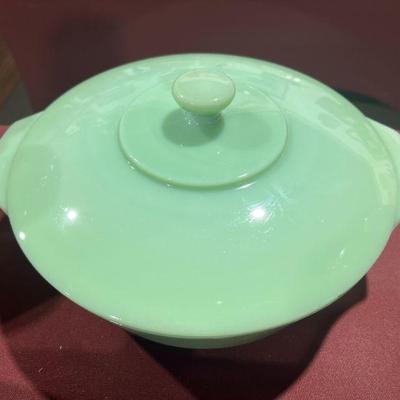 Large Jadeite Bowl with lid