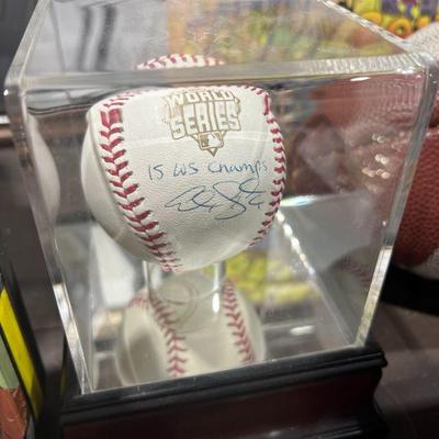several signed baseballs