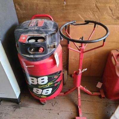 #4518 â€¢ Husky Air Compressor and Motorcycle Tire Changer
