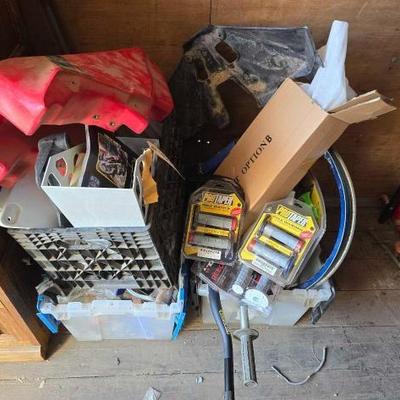 #4012 â€¢ 3 Totes of Motorcycle Parts and Tools
