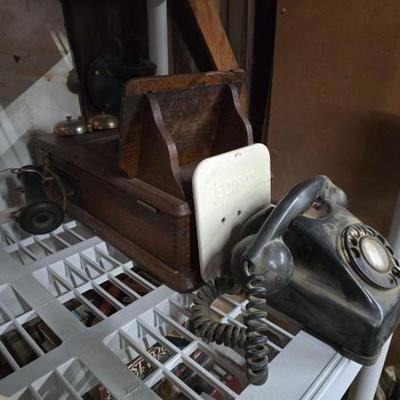 #2076 â€¢ Two Telephones and Edison Plate
