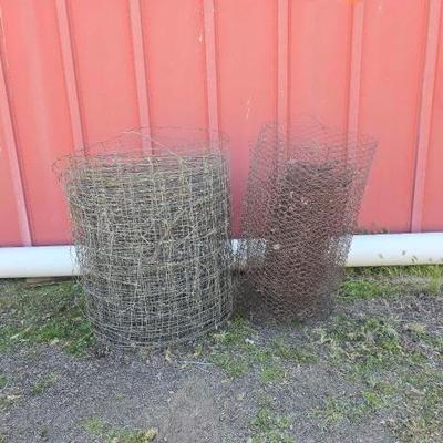 #4540 â€¢ Two Rolls of Fencing and Drain Pipe
