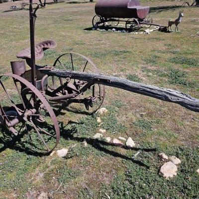 #1000 • Antique Plow with 2 Buckets
