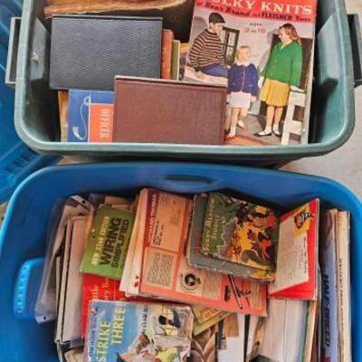 #1972 â€¢ 2 Totes of Books and Magazines
