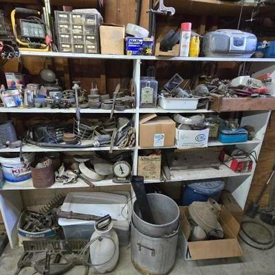 #2054 â€¢ Head Lights Weights Battery Charger Pots Sprayers C Clamps Hooks Radios Wheels Painters Plastic
