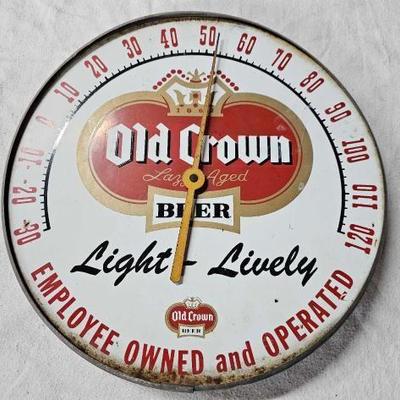 #2328 â€¢ 12" Old Crown Beer Thermometer
