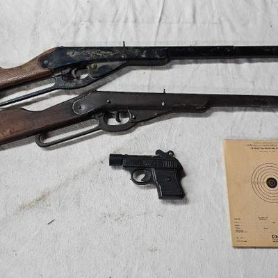#2342 â€¢ 2 BB Guns and 1 Flare Gun with NRA 15 Foot Targets
