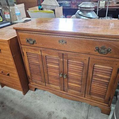 #2354 â€¢ Wooden Filing Cabinet and Buffet
