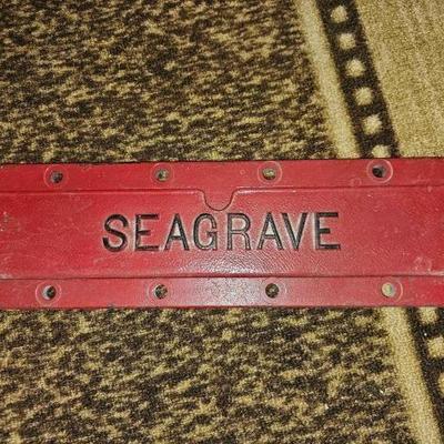 #3018 â€¢ Castiron Seagrave Firetruck Plaque
