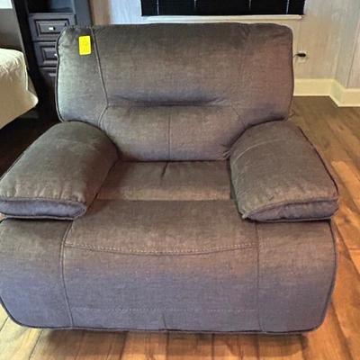 Reclining Grey/Blue Sofa & Loveseat