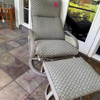 Reclining Patio Chair & Ottoman