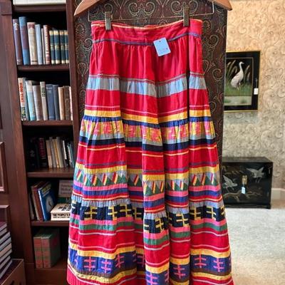 100 Year Old Seminole Indian Hand Sewn Skirt