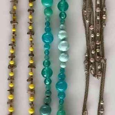 MHT204 - Vintage Costume Jewelry Lot - Three Necklaces