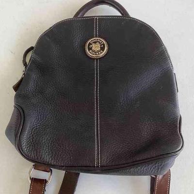 MHT031 - Vintage Dooney & Bourke All-Weather Pebble Leather Backpack in Black