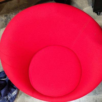 Tacchini red round Girola armchair