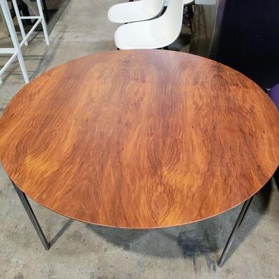 Minotti wooden round coffee table 