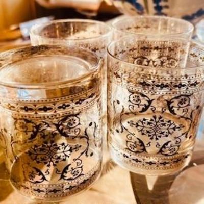 Gold leaf glassware 