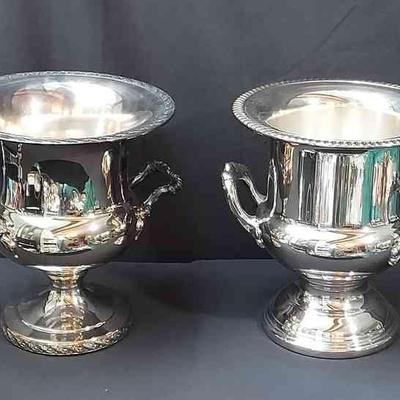 2 Silver Plated Champagne/Ice Buckets

