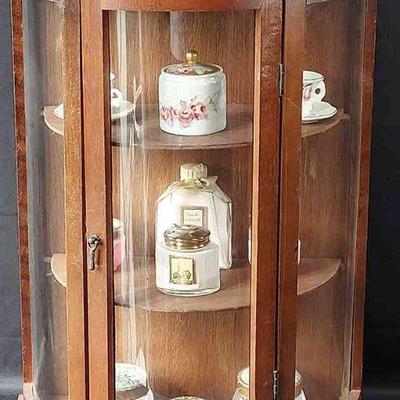 Mini Curio Cabinet Filled With Trinkets
