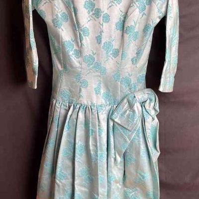 Silk Vintage Teena Paige Fashions Dress * Size 7 * Needs A Bit Of Cleaning
