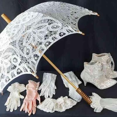Lace Galore! * Shoes * Umbrella * Gloves * Wedding Garter Belt
