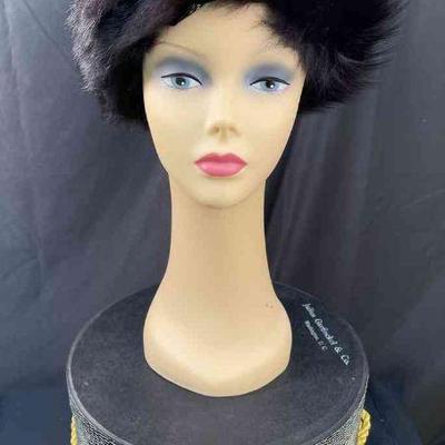 Vintage Julius Garfinckel & Co Women's Fur Hat With Original Box
