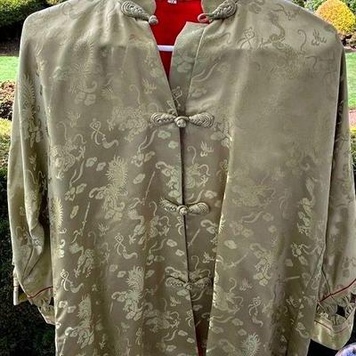 Vintage Silk Jacket * Dynasty * Made In Hong Kong * Size 14
