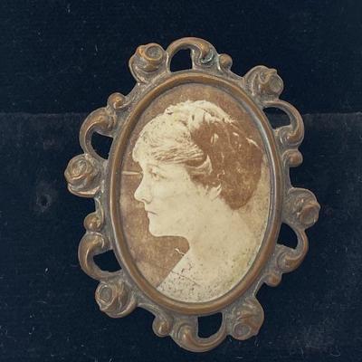 Antique Portrait Pin
