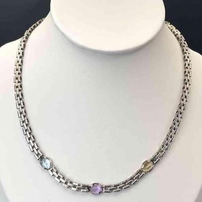 Sterling Silver * Crystal Necklace
