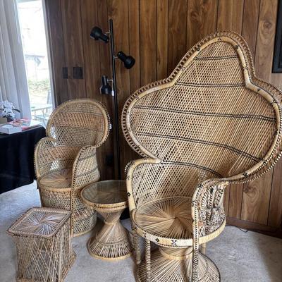 Vintage Wicker Peacock Chair (great condition)