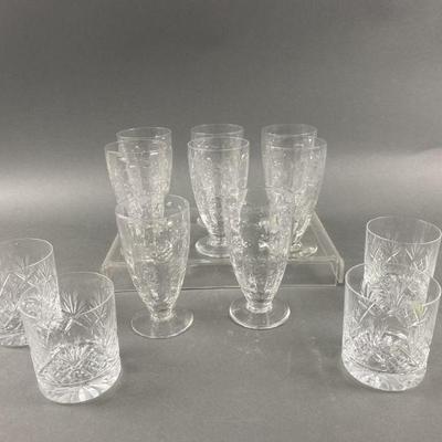 Lot 306 | Etched Crystal Glasses & Whiskey Glasses