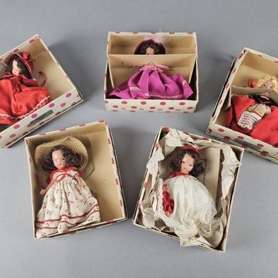 Lot 517 | 5 Vintage Nancy Ann Storybook Doll Lot